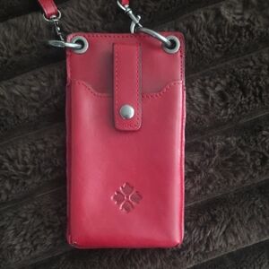 Patricia Nash Red Leather Crossbody Bag